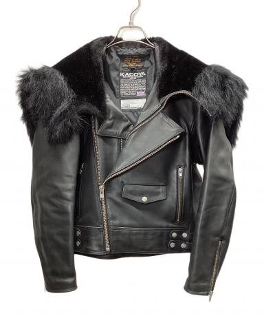 中古・古着通販】KADOYA (カドヤ) ライダースジャケット ブラック