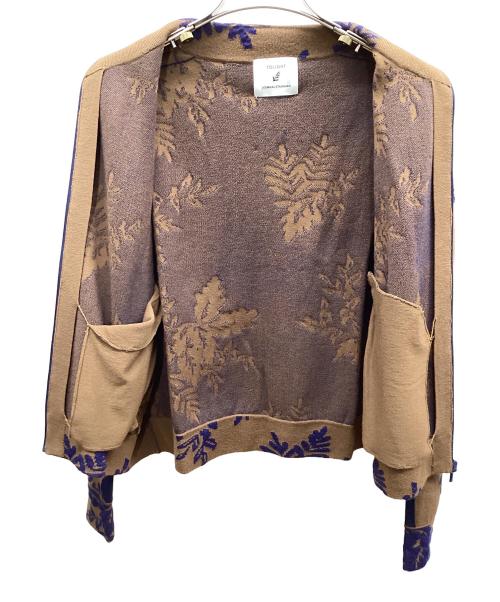TOLIGHT（トライト）TOLIGHT (トライト) JOURNAL STANDARD (ジャーナルスタンダード) ニットジャケット ネイビー×ブラウン サイズ:FREEの古着・服飾アイテム