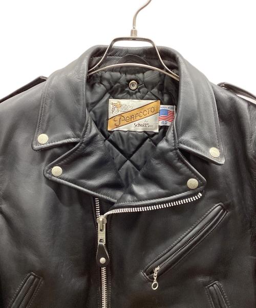 Schott（ショット）Schott (ショット) ダブルライダースジャケット ブラック サイズ:40の古着・服飾アイテム