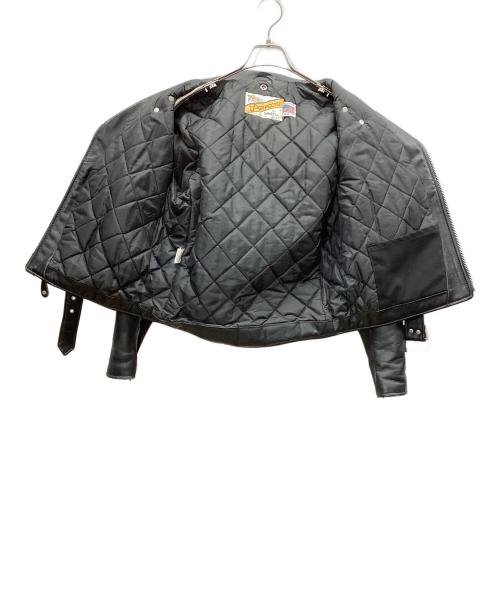 Schott（ショット）Schott (ショット) ダブルライダースジャケット ブラック サイズ:40の古着・服飾アイテム