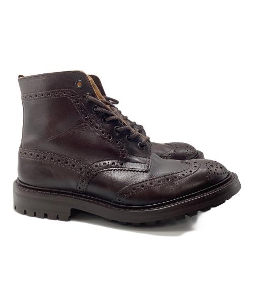 Tricker's（トリッカーズ）Tricker's (トリッカーズ) ウィングチップブーツ ブラウン サイズ:7.5の古着・服飾アイテム