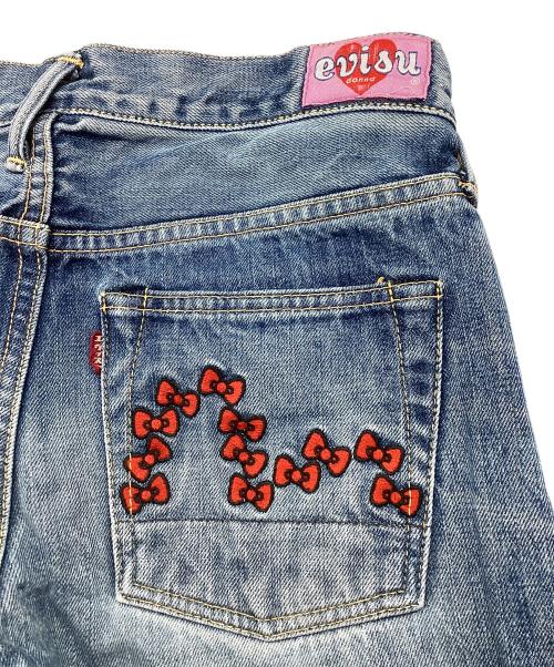 EVISU（エヴィス）EVISU (エヴィス) HELLO KITTY (ハローキティ) デニムパンツ インディゴ サイズ:W26の古着・服飾アイテム
