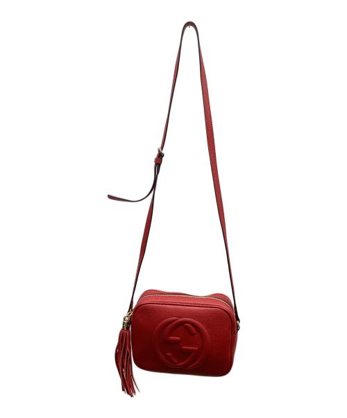 GUCCI（グッチ）GUCCI (グッチ) GUCCI　ソーホー レザー スモール ディスコバッグ レッドの古着・服飾アイテム