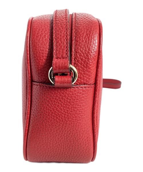 GUCCI（グッチ）GUCCI (グッチ) GUCCI　ソーホー レザー スモール ディスコバッグ レッドの古着・服飾アイテム
