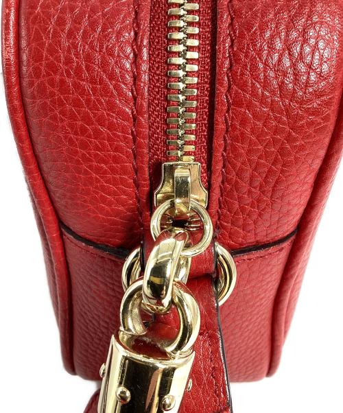 GUCCI（グッチ）GUCCI (グッチ) GUCCI　ソーホー レザー スモール ディスコバッグ レッドの古着・服飾アイテム