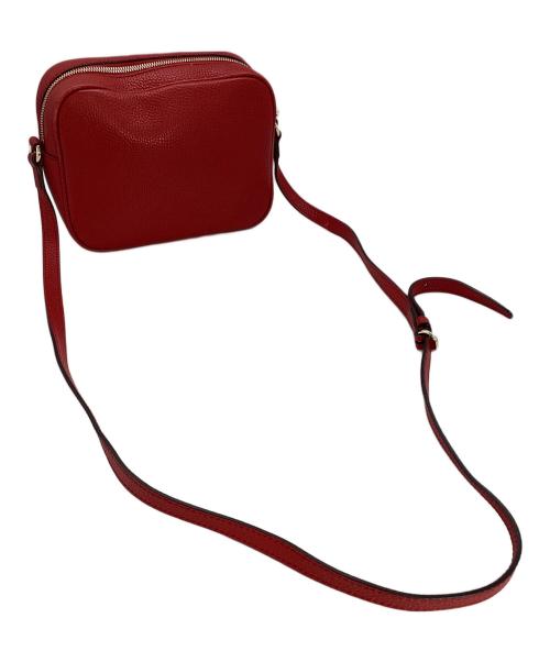 GUCCI（グッチ）GUCCI (グッチ) GUCCI　ソーホー レザー スモール ディスコバッグ レッドの古着・服飾アイテム