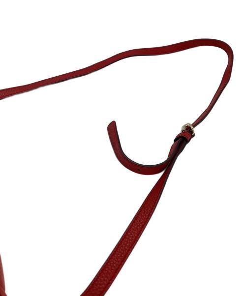 GUCCI（グッチ）GUCCI (グッチ) GUCCI　ソーホー レザー スモール ディスコバッグ レッドの古着・服飾アイテム