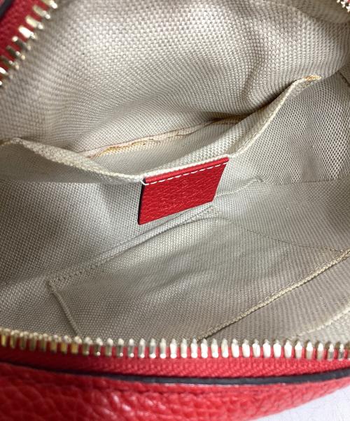 GUCCI（グッチ）GUCCI (グッチ) GUCCI　ソーホー レザー スモール ディスコバッグ レッドの古着・服飾アイテム