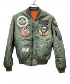 AVIREXアヴィレックス）の古着「MA-1 トップガン ジャケット」｜カーキ