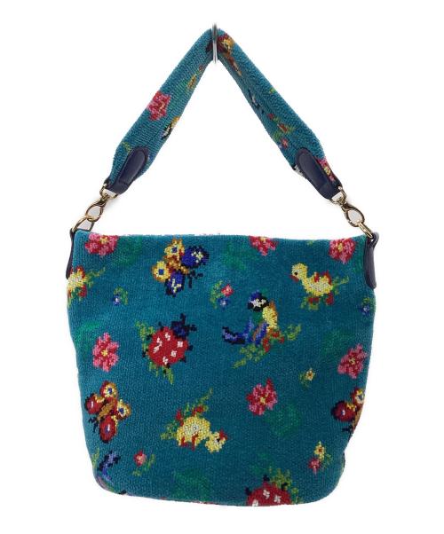 FEILER（フェイラー）FEILER (フェイラー) ハンドバッグ ハイジ ブルーの古着・服飾アイテム