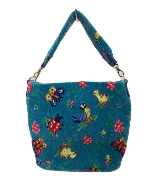 FEILER（フェイラー）FEILER (フェイラー) ハンドバッグ ハイジ ブルーの古着・服飾アイテム