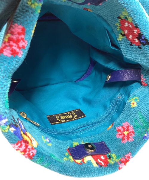 FEILER（フェイラー）FEILER (フェイラー) ハンドバッグ ハイジ ブルーの古着・服飾アイテム