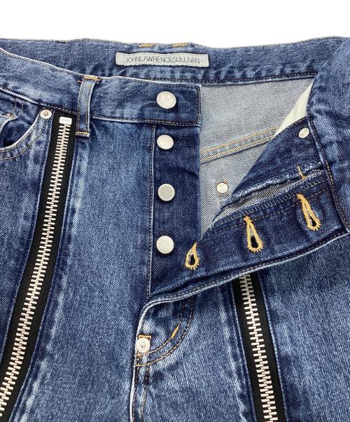 JOHN LAWRENCE SULLIVAN（ジョン ローレンス サリバン）JOHN LAWRENCE SULLIVAN (ジョン ローレンス サリバン) JOHN LAWRENCE SULLIVAN BLEACHED DENIM ZIPPED PANTS  インディゴ サイズ:46の古着・服飾アイテム