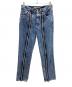 JOHN LAWRENCE SULLIVAN（ジョン ローレンス サリバン）の古着「JOHN LAWRENCE SULLIVAN BLEACHED DENIM ZIPPED PANTS 」｜インディゴ