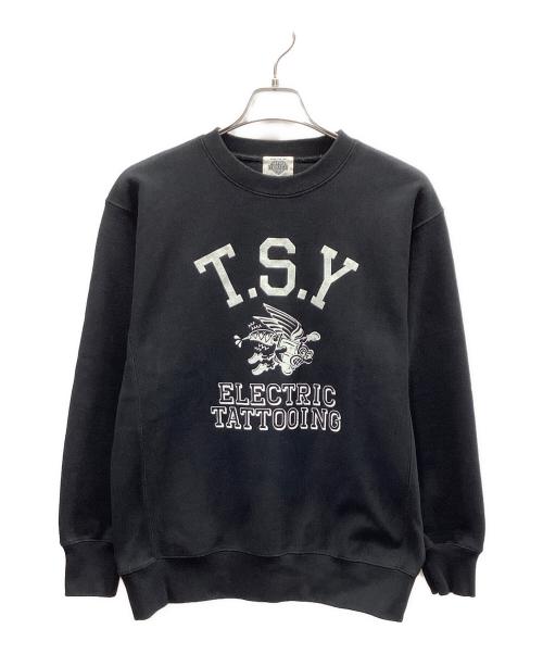 TATTOO STUDIO YAMADA（タトゥースタジオヤマダ）TATTOO STUDIO YAMADA (タトゥースタジオヤマダ) カレッジスウェット ブラック サイズ:Lの古着・服飾アイテム