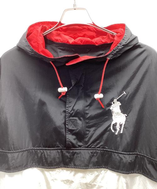 POLO RALPH LAUREN（ポロ・ラルフローレン）POLO RALPH LAUREN (ポロ・ラルフローレン) アノラックパーカー ブラック×ホワイト サイズ:Lの古着・服飾アイテム