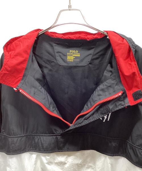 POLO RALPH LAUREN（ポロ・ラルフローレン）POLO RALPH LAUREN (ポロ・ラルフローレン) アノラックパーカー ブラック×ホワイト サイズ:Lの古着・服飾アイテム