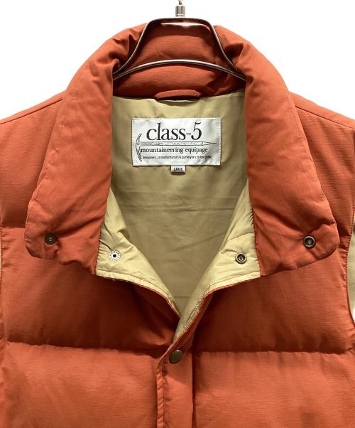 class-5（クラスファイブ）class-5 (クラスファイブ) ダウンベスト オレンジ サイズ:Lの古着・服飾アイテム