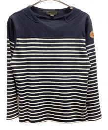 NIGEL CABOURN（ナイジェルケーボン）の古着「ボーダーカットソー」｜ネイビー×ホワイト