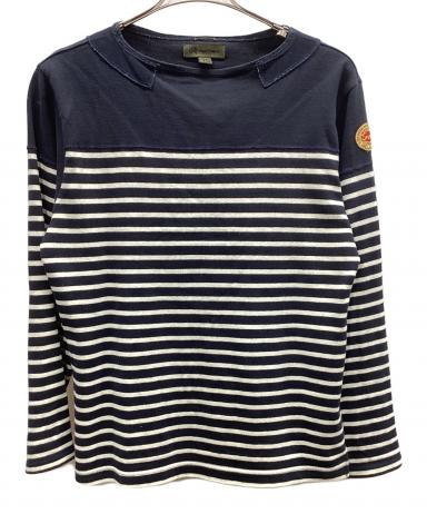 NIGEL CABOURN ナイジェルケーボンヴィンテージ加工ボーダーシャツ48 中古・古着通販】NIGEL CABOURN (ナイジェルケーボン) ボーダー