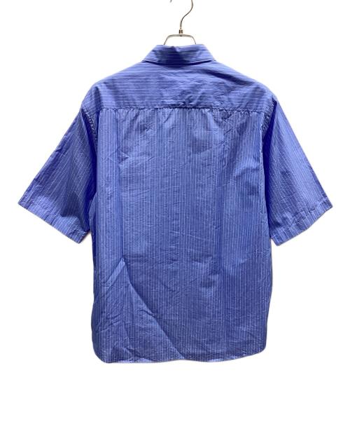 AURALEE（オーラリー）AURALEE (オーラリー) Suvin High Count Cloth Stripe Half Sleeve Shirt ブルー サイズ:4の古着・服飾アイテム