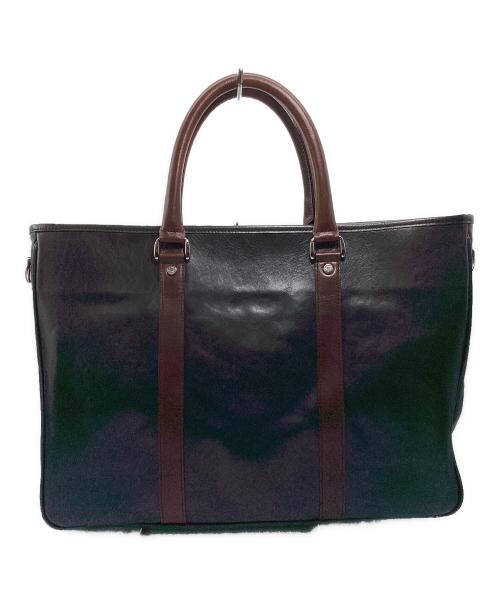 cocomeister（ココマイスター）COCOMEISTER (ココマイスター) ビジネストートバッグ ブラック×ブラウンの古着・服飾アイテム