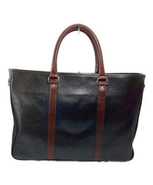 cocomeister（ココマイスター）COCOMEISTER (ココマイスター) ビジネストートバッグ ブラック×ブラウンの古着・服飾アイテム