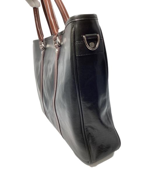 cocomeister（ココマイスター）COCOMEISTER (ココマイスター) ビジネストートバッグ ブラック×ブラウンの古着・服飾アイテム