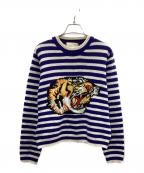 GUCCIグッチ）の古着「GUCCI ニット」｜ブルー×ホワイト