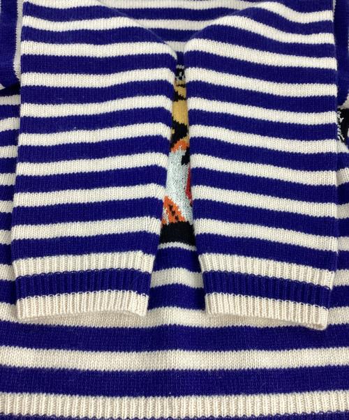 GUCCI（グッチ）GUCCI (グッチ) GUCCI ニット ブルー×ホワイト サイズ:Mの古着・服飾アイテム