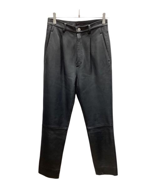 jonnlynx（ジョンリンクス）jonnlynx (ジョンリンクス) ジョンリンクス シープレザー ストレート パンツ ブラック サイズ:Mの古着・服飾アイテム