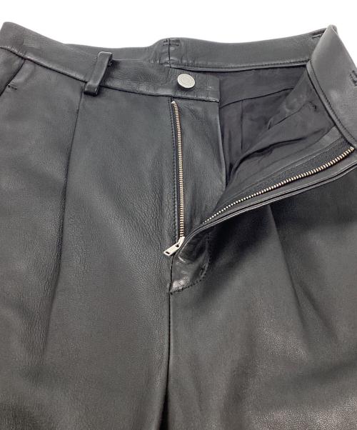 jonnlynx（ジョンリンクス）jonnlynx (ジョンリンクス) ジョンリンクス シープレザー ストレート パンツ ブラック サイズ:Mの古着・服飾アイテム