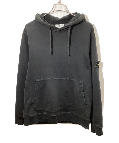 STONE ISLAND（ストーンアイランド）STONE ISLAND (ストーンアイランド) ガーメントダイコットンプルオーバースウェットフーディー ブラック サイズ:XXLの古着・服飾アイテム
