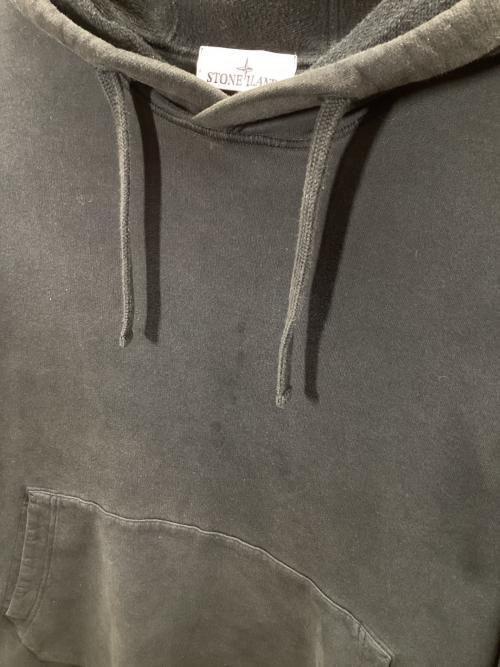 STONE ISLAND（ストーンアイランド）STONE ISLAND (ストーンアイランド) ガーメントダイコットンプルオーバースウェットフーディー ブラック サイズ:XXLの古着・服飾アイテム