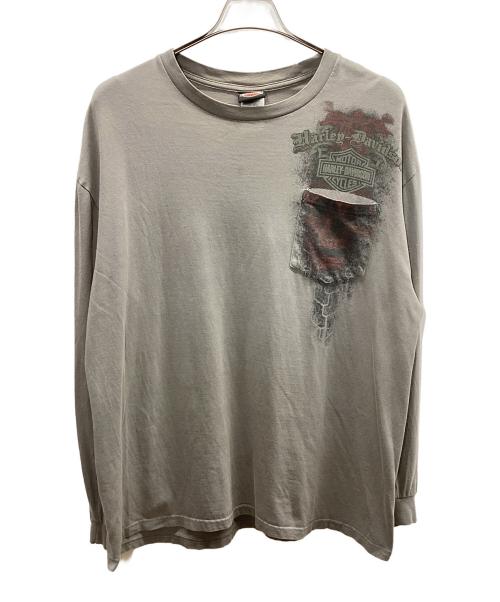 HARLEY-DAVIDSON（ハーレーダビッドソン）HARLEY-DAVIDSON (ハーレーダビッドソン) 長袖Tシャツ グレー サイズ:不明の古着・服飾アイテム
