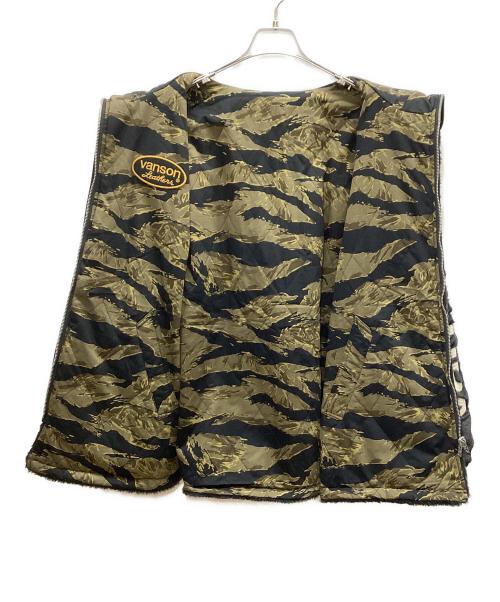 VANSON（バンソン）VANSON (バンソン) リバーシブルジャケット ブラック×カーキ サイズ:XLの古着・服飾アイテム