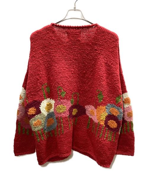 amano（アマノ）amano (アマノ) 厚手カーディガン レッド サイズ:表記なしの古着・服飾アイテム
