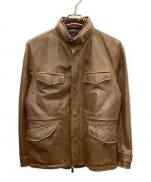 PS Paul Smith（ＰＳポールスミス）の古着「PS Paul Smith　レザージャケット・ブルゾン」｜ブラウン