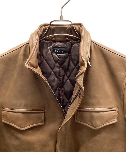 PS Paul Smith（ＰＳポールスミス）PS Paul Smith (ＰＳポールスミス) PS Paul Smith　レザージャケット・ブルゾン ブラウン サイズ:Mの古着・服飾アイテム