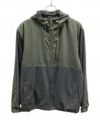 stussyステューシー）の古着「フリースジャケット」｜グリーン×グレー