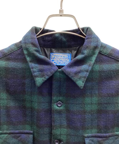 PENDLETON（ペンドルトン）PENDLETON (ペンドルトン) 長袖シャツ ネイビー×グリーン サイズ:Lの古着・服飾アイテム