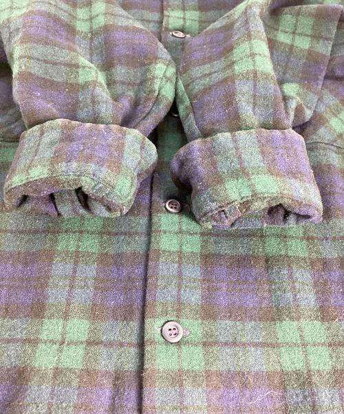 PENDLETON（ペンドルトン）PENDLETON (ペンドルトン) 長袖シャツ ネイビー×グリーン サイズ:Lの古着・服飾アイテム
