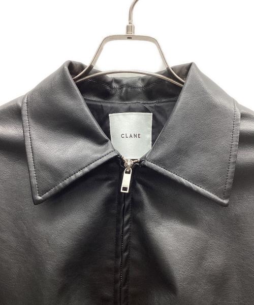 CLANE（クラネ）CLANE (クラネ) FAKE LEATHER BALLOON JACKET ブラック サイズ:1の古着・服飾アイテム