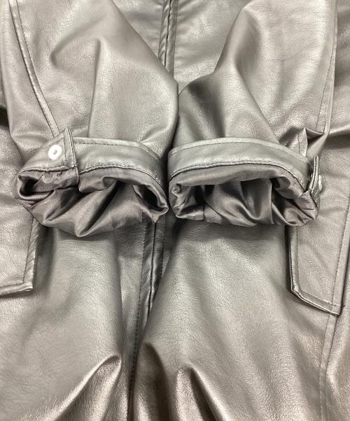 CLANE（クラネ）CLANE (クラネ) FAKE LEATHER BALLOON JACKET ブラック サイズ:1の古着・服飾アイテム