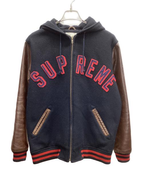 SUPREME（シュプリーム）SUPREME (シュプリーム) フード付スタジャン ブラウン×ネイビー サイズ:Lの古着・服飾アイテム