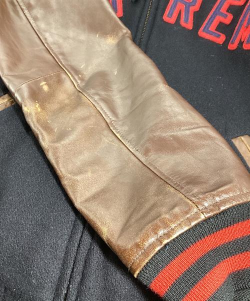 SUPREME（シュプリーム）SUPREME (シュプリーム) フード付スタジャン ブラウン×ネイビー サイズ:Lの古着・服飾アイテム