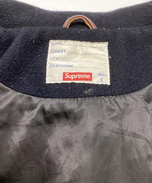 SUPREME（シュプリーム）SUPREME (シュプリーム) フード付スタジャン ブラウン×ネイビー サイズ:Lの古着・服飾アイテム