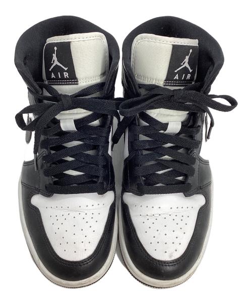 NIKE（ナイキ）NIKE (ナイキ) エア ジョーダン 1 MID ホワイト×ブラック サイズ:24cmの古着・服飾アイテム