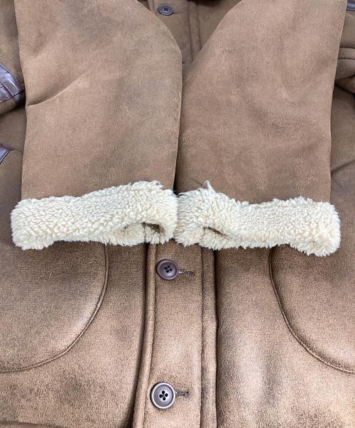HOUSTON（ヒューストン）HOUSTON (ヒューストン) ムートンジャケット ブラウン サイズ:Lの古着・服飾アイテム