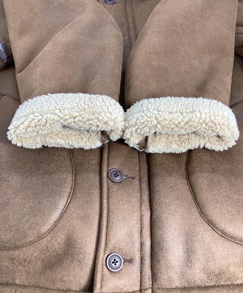 HOUSTON（ヒューストン）HOUSTON (ヒューストン) ムートンジャケット ブラウン サイズ:Lの古着・服飾アイテム